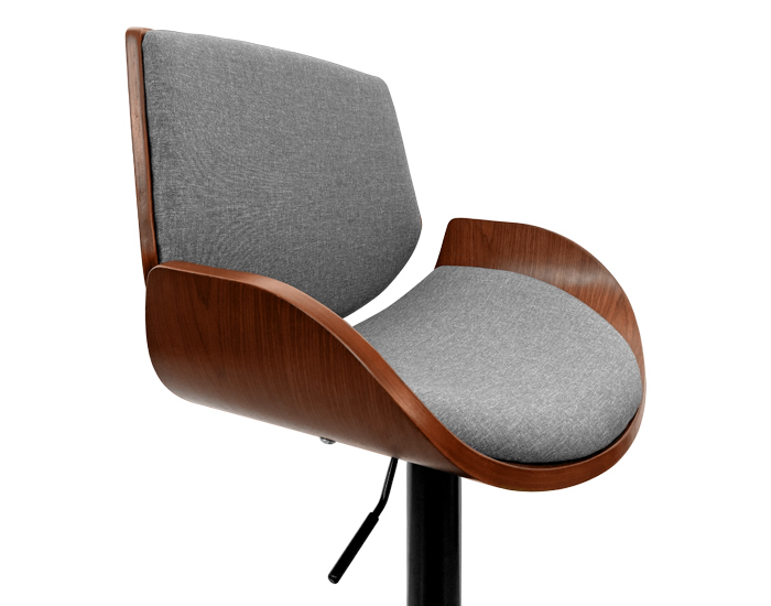 BANCO PARA BARRA PSG GRIS CON BASE RESORTE NEGRO (117×52×38cm)