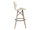 BANCO PARA BARRA GREMIO VINIPIEL BEIGE BASE MADERA Y METAL (102×44×44cm)