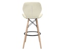 BANCO PARA BARRA GREMIO VINIPIEL BEIGE BASE MADERA Y METAL (102×44×44cm)