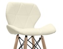 BANCO PARA BARRA GREMIO VINIPIEL BEIGE BASE MADERA Y METAL (102×44×44cm)