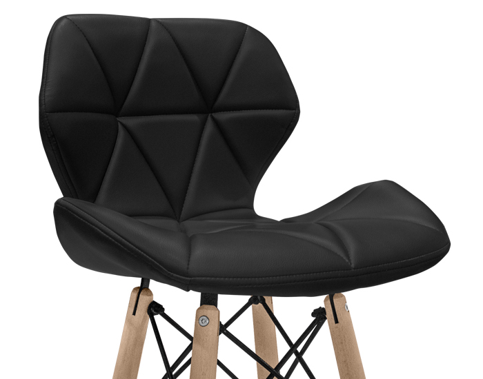 BANCO PARA BARRA GREMIO VINIPIEL NEGRO BASE MADERA Y METAL (102×44×44cm)