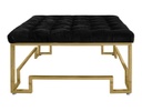 BANCA NESI COLOR NEGRO BASE ACERO INOXIDABLE DORADO (45×78×78cm)
