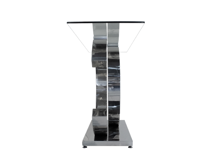 BUFFETERA NYX CUBIERTA DE CRISTAL BASE ACERO INOXIDABLE (81×146×43cm)
