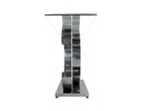 BUFFETERA NYX CUBIERTA DE CRISTAL BASE ACERO INOXIDABLE (81×146×43cm)