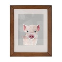 CUADRO DECORATIVO D/ANIMALES COLOR AVELLANA 45X35