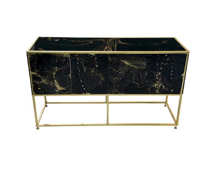 CREDENZA MILAN ARK NOCHE DORADA (80×140×45cm)