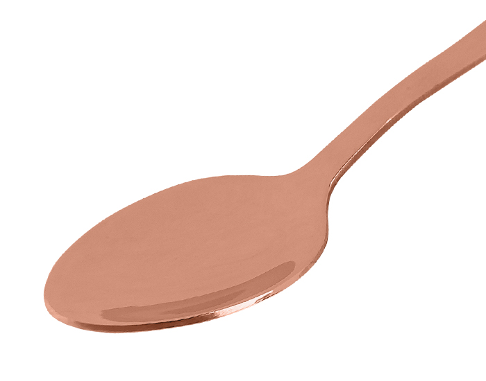 CUBIERTO CUCHARA PARA POSTRE ROSA DE ACERO INOXIDABLE