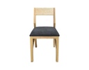 SILLA FITY ONE DE PINO CON COJÍN DARK GREY (90×45×50cm)
