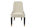 SILLA ROMA COLOR GRIS Y BLANCO CON MADERA NATURAL NEGRA (94×47×47cm)