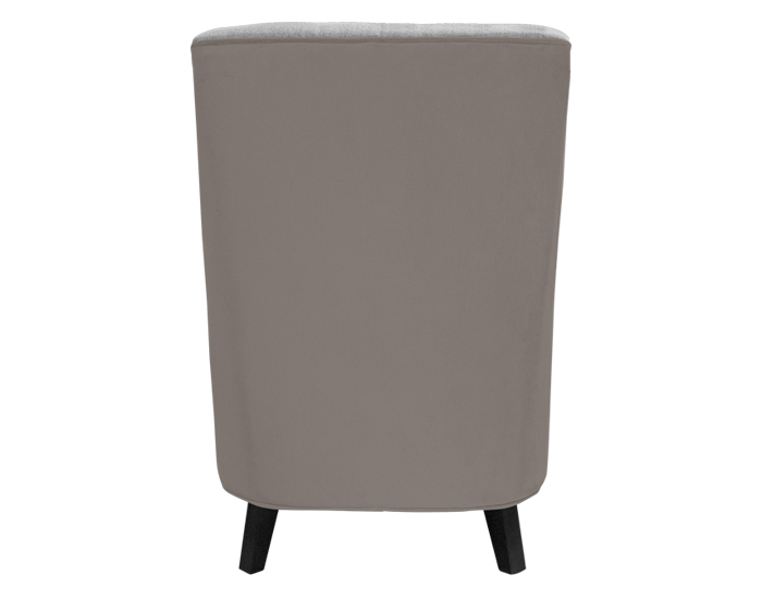 SILLÓN OCASIONAL CLEOPATRA COLOR GRIS SIBERIA CON BASE MADERA (98×62×107cm)