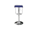 BANCO PARA BARRA RYO VINIPIEL AZUL CON BASE DE METAL (87.5×35×35cm)