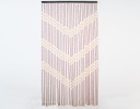 CORTINA ARTESANAL DE MADERA NATURAL CON ROJO (213×92cm) - MOD. MCH.CRT.0004