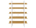 ESTANTERÍA BRONX MADERA Y BASE DE METAL BLANCO (171.2×120×28.2cm)