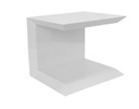 MESA LATERAL VINNY ACRÍLICO BLANCO (40×50×40cm)