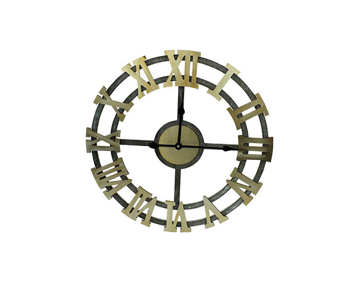 RELOJ DE PARED DANDE DORADO Y BRONCE (64×5cm)
