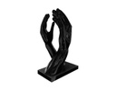 ESCULTURA DECORATIVA MANOS CRUZADAS NEGRO (71×39×33cm)