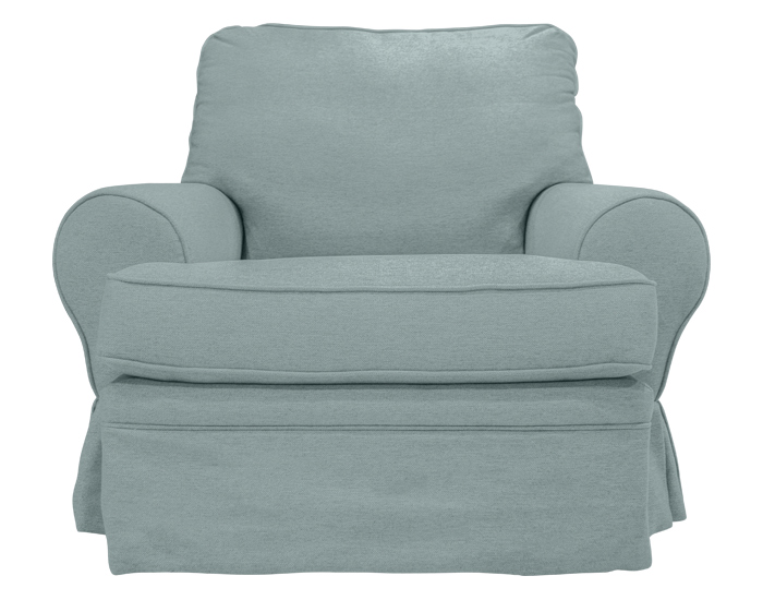 SILLÓN OCASIONAL GYN MECEDORA COLOR MENTA CON PATAS DE METAL (89×94×86cm)