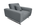 SILLÓN INDIVIDUAL COLOR GRIS DENIM CON RESPALDOS DESLIZABLES (3 PZAS)