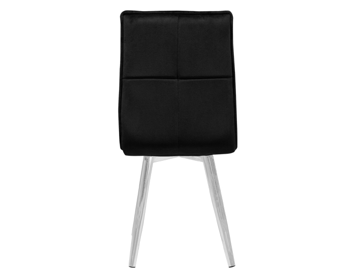 SILLA HOP COLOR NEGRO BASE METAL CROMO (90×46×39cm)