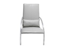 SILLA VIGO BLANCO/ BASE NIQUEL CEPILLADO 63X102X93