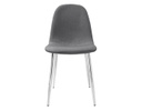 SILLA FANSY COLOR GRIS PERLA BASE METAL CROMO (88×40×40cm)