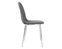 SILLA FANSY COLOR GRIS PERLA BASE METAL CROMO (88×40×40cm)