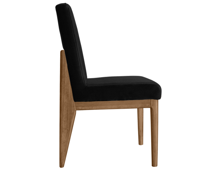 SILLA DE PAROTA TALIA TERCIOPELO NEGRO (94×49×57cm)