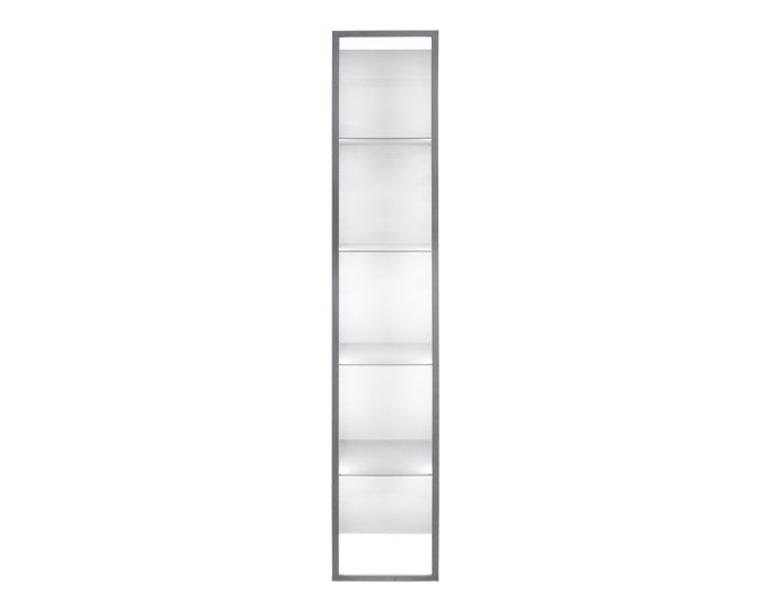 ESTANTE DECORATIVO CON LUCES LED DE ACERO INOXIDABLE (180×32×29cm)