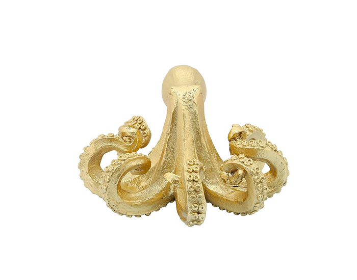 FIGURA DECORATIVA PULPO DORADO (15.5×27cm)