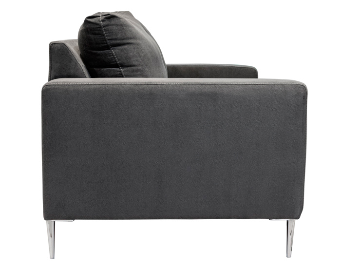 SALA BLU 32 COLOR GRIS MEDIO CON PATAS DE METAL (2 PZAS)