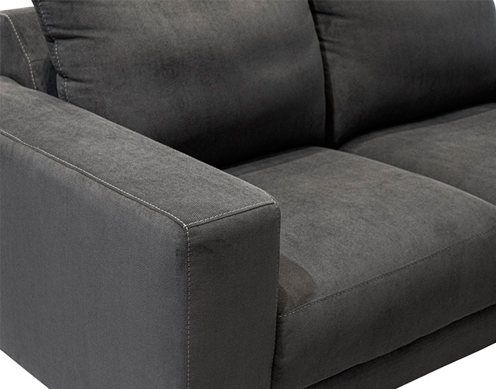 SALA BLU 32 COLOR GRIS MEDIO CON PATAS DE METAL (2 PZAS)