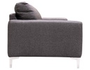 LOVE SEAT VENET COLOR GRIS VISÓN CON PATAS DE METAL (85×188×96cm)