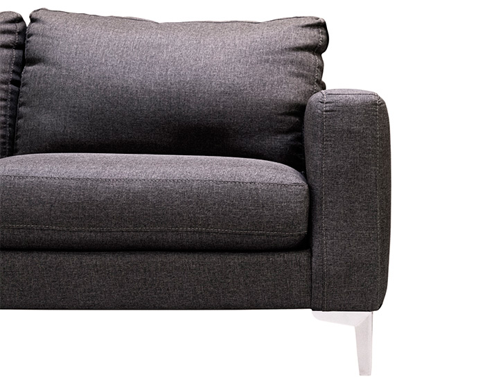 LOVE SEAT VENET COLOR GRIS VISÓN CON PATAS DE METAL (85×188×96cm)