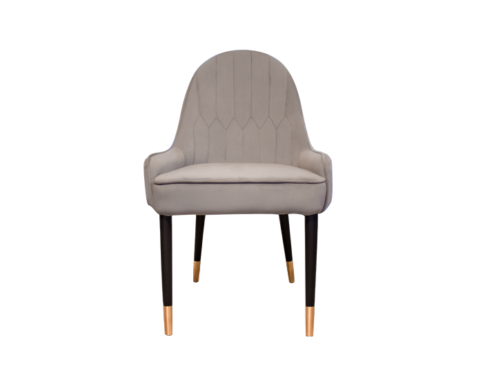 SILLA BRAGA COLOR GRIS MADERA NEGRO/DORADO