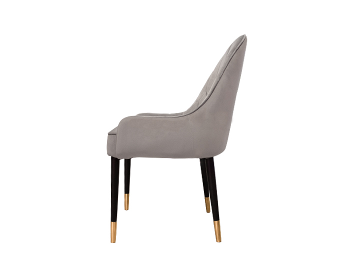 SILLA BRAGA COLOR GRIS MADERA NEGRO/DORADO