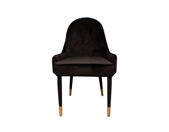 SILLA BRAGA COLOR NEGRO MADERA NEGRO/DORADO