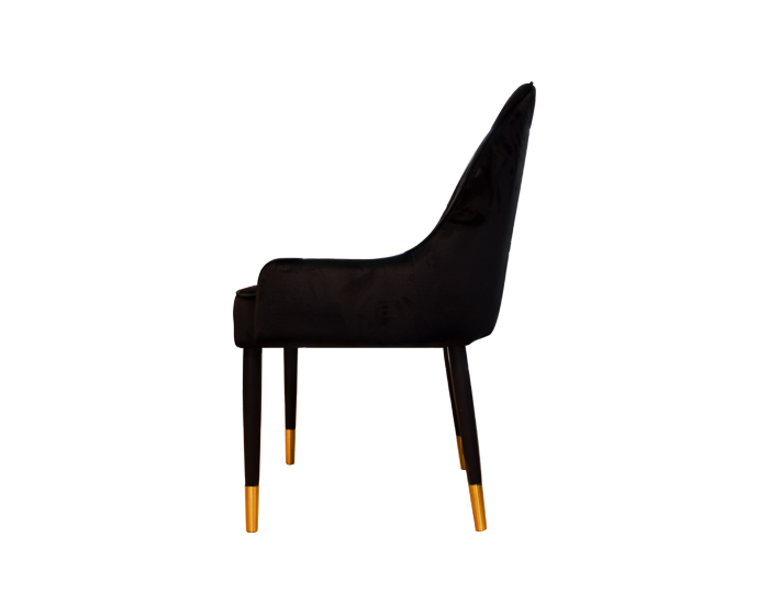 SILLA BRAGA COLOR NEGRO MADERA NEGRO/DORADO