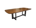 MESA DE COMEDOR BOST NOGAL CUBIERTA DE MADERA Y BASE DE METAL PARA 6 PERSONAS (240×120cm)