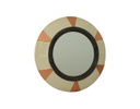 ESPEJO ADELE  MADERA CIRCULAR BLANCO TRIANGULOS 81X7X81
