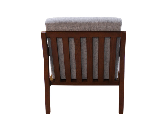SILLON OCASIONAL EN COLOR GRIS CON BASE DE MADERA (82x67.5x73.4cm)