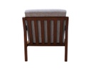 SILLON OCASIONAL EN COLOR GRIS CON BASE DE MADERA (82x67.5x73.4cm)