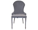 SILLA ZIP COLOR GRIS CON BASE EN METAL PLATEADO (97×48×55cm)