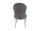 SILLA ZIP COLOR GRIS CON BASE EN METAL PLATEADO (97×48×55cm)