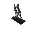 FIGURA DECORATIVA PAREJA BAILANDO DE HIERRO COLOR BRONCE