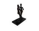 FIGURA DECORATIVA PAREJA BAILANDO DE HIERRO COLOR BRONCE