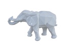 ESCULTURA DECORATIVA ELEPHANT BLANCO (27×10×17cm)