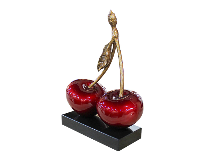 ESCULTURA DECORATIVA CHERRY CON BASE (34×17×41cm)