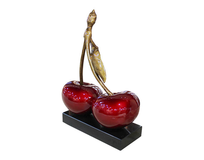 ESCULTURA DECORATIVA CHERRY CON BASE (34×17×41cm)