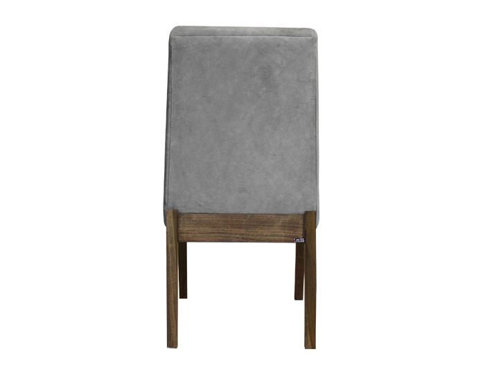 SILLA DE COMEDOR  LATZAN TERCIOPELO GRIS (99×54×50cm)