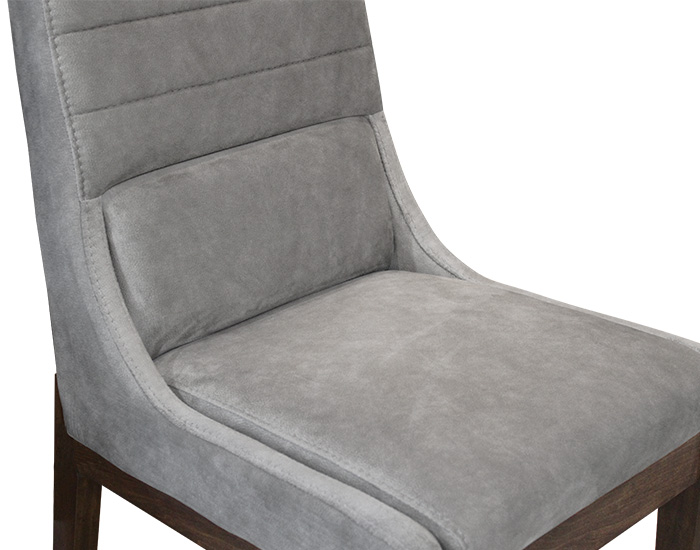 SILLA DE COMEDOR  LATZAN TERCIOPELO GRIS (99×54×50cm)